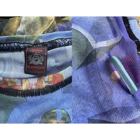 Jean paul gaultier Classique blue mesh short sleeve top - Picture 10 of 11